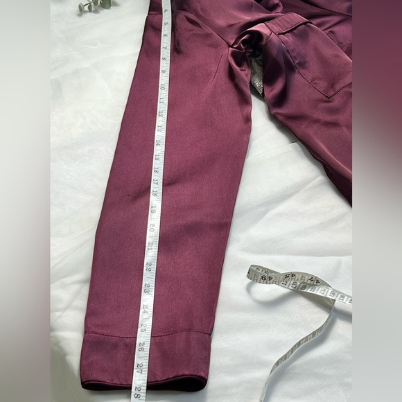 ASOS Maroon Embroidered Back Button Up Top size 4 - Picture 10 of 10